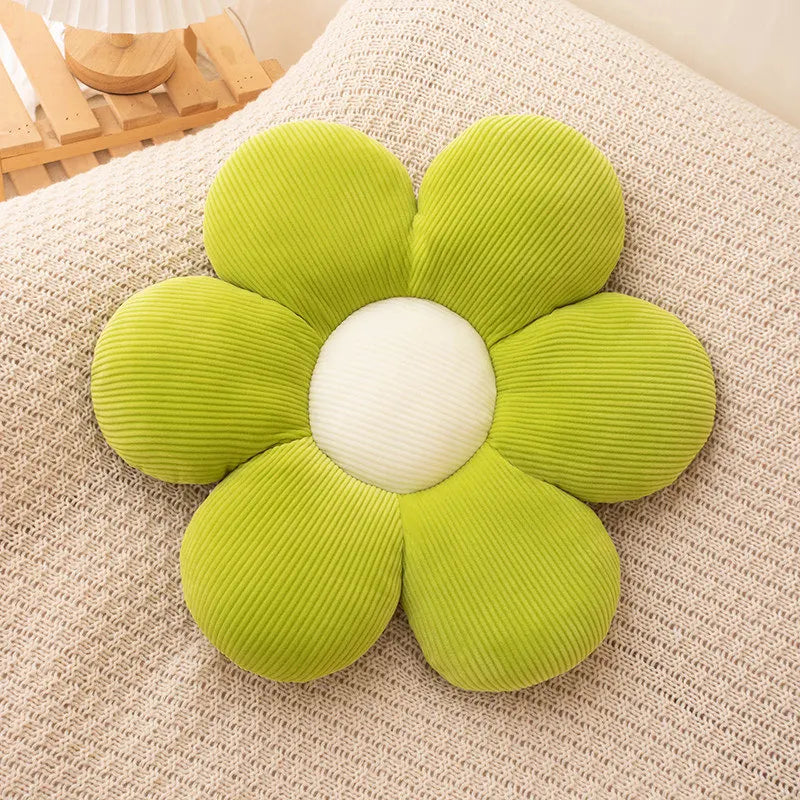 Cojín de flor de peluche suave para decorar el hogar