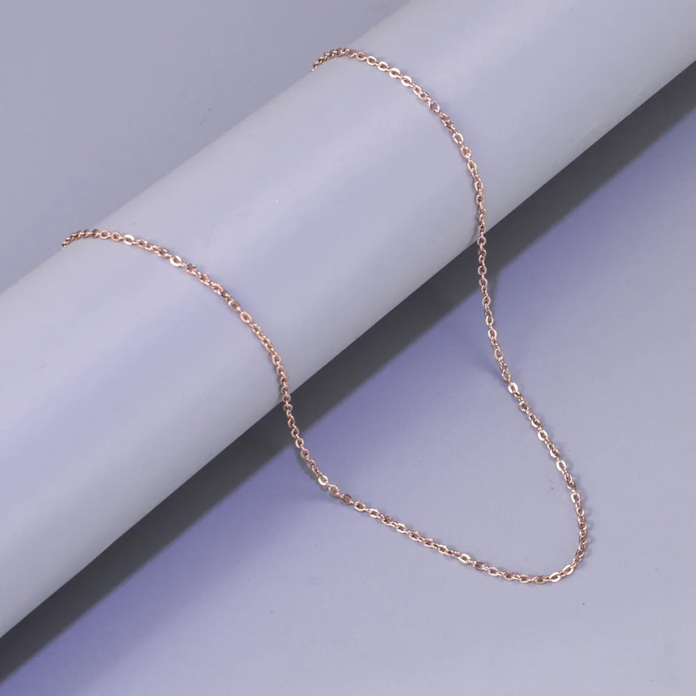 L22 manufacturer wholesale polished cross necklace, stainless steel rose gold jewelry, 18k
