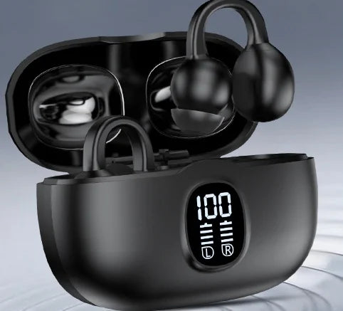 Auriculares inalámbricos K80 OWS con micrófono, graves y pantalla digital