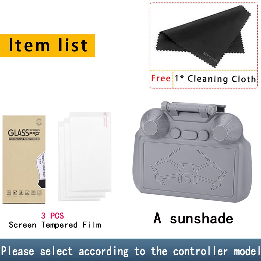 Kit protector para mando DJI RC con carcasa, pantalla y parasol