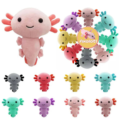 Peluche de ajolote kawaii suave – cojín decorativo para regalo