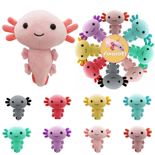 Peluche de ajolote kawaii suave – cojín decorativo para regalo
