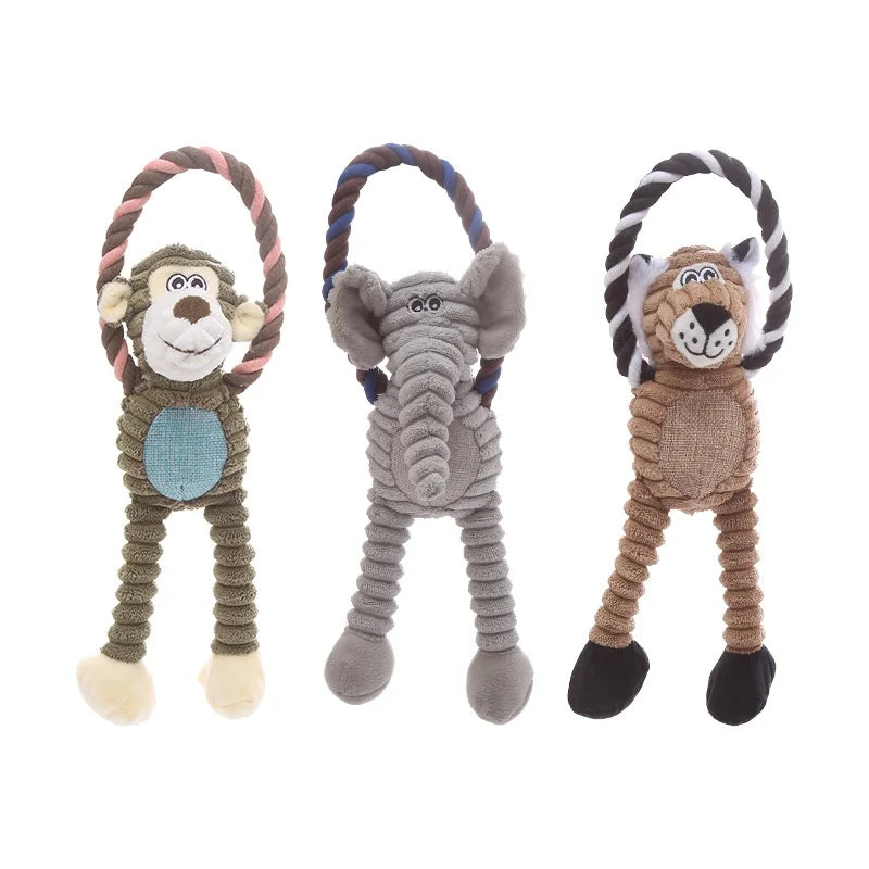 Juguete de peluche resistente con sonido para perros y cachorros
