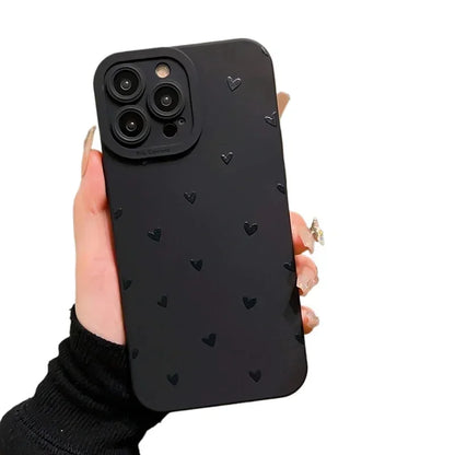 Funda TPU Black Love para iPhone con protección antigolpes