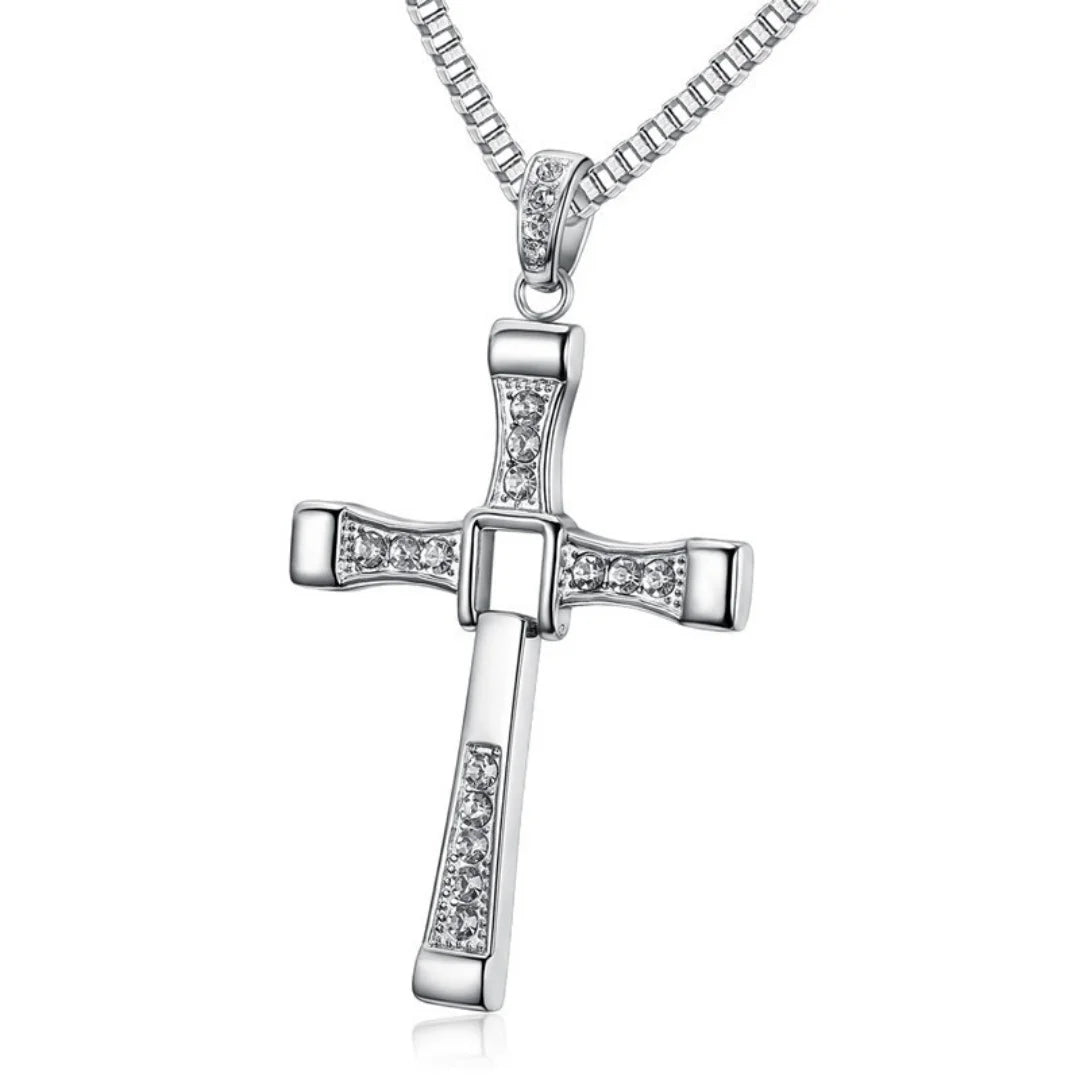 Crystal Jesus; Men's pendant necklace; regalo; joyería