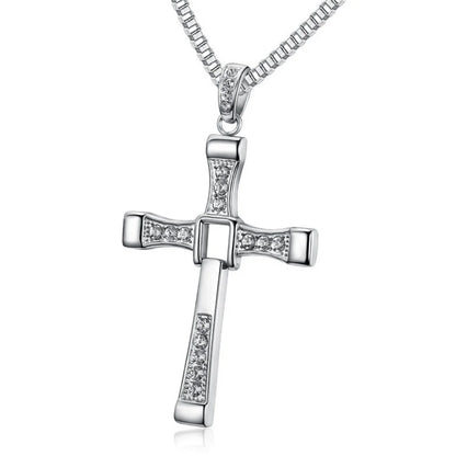 Crystal Jesus; Men's pendant necklace; regalo; joyería