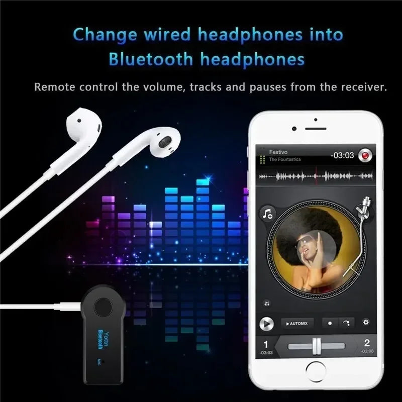 Receptor Bluetooth 5.0 AUX para coche con manos libres