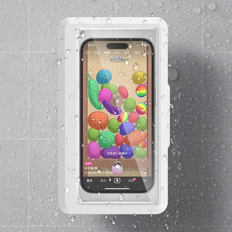 Soporte impermeable 360° para móvil en ducha o baño