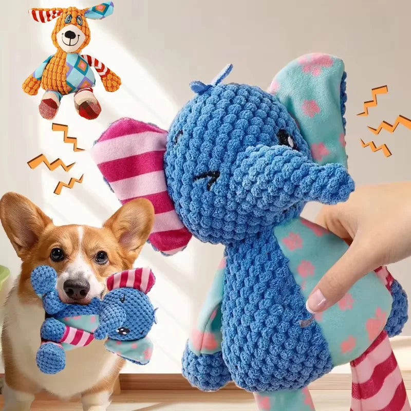 Juguete de peluche mordedor y resistente para perros