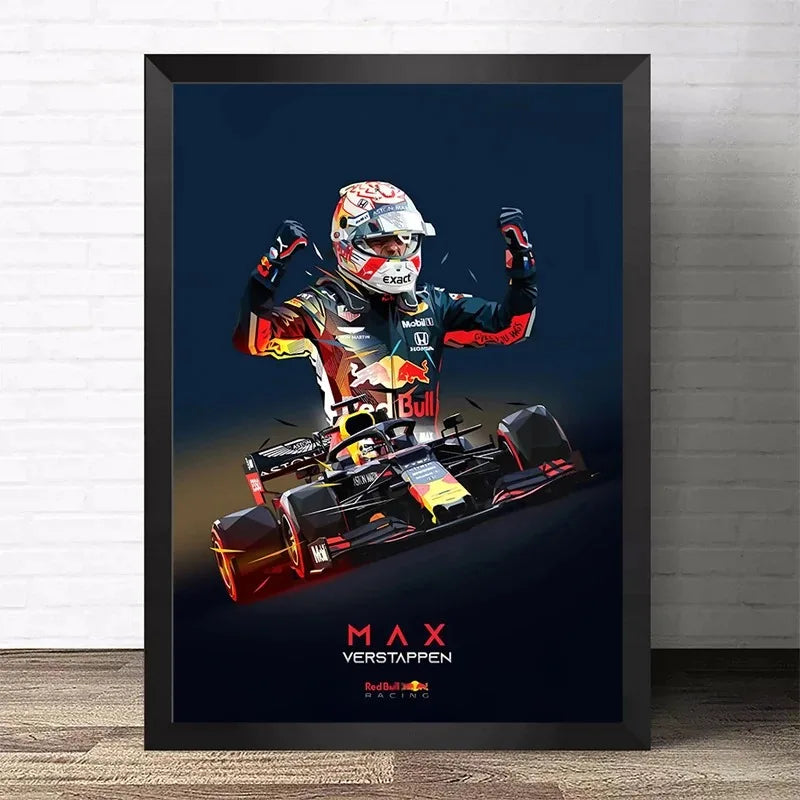 Póster decorativo de Ayrton Senna estilo graffiti racing