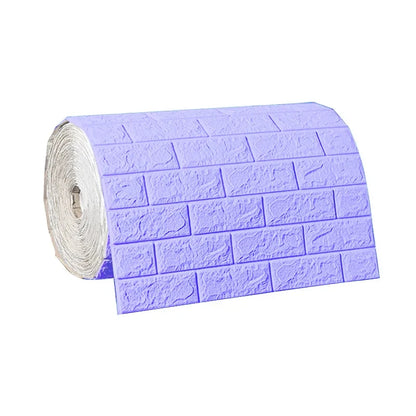 Papel pintado adhesivo 3D efecto ladrillo impermeable