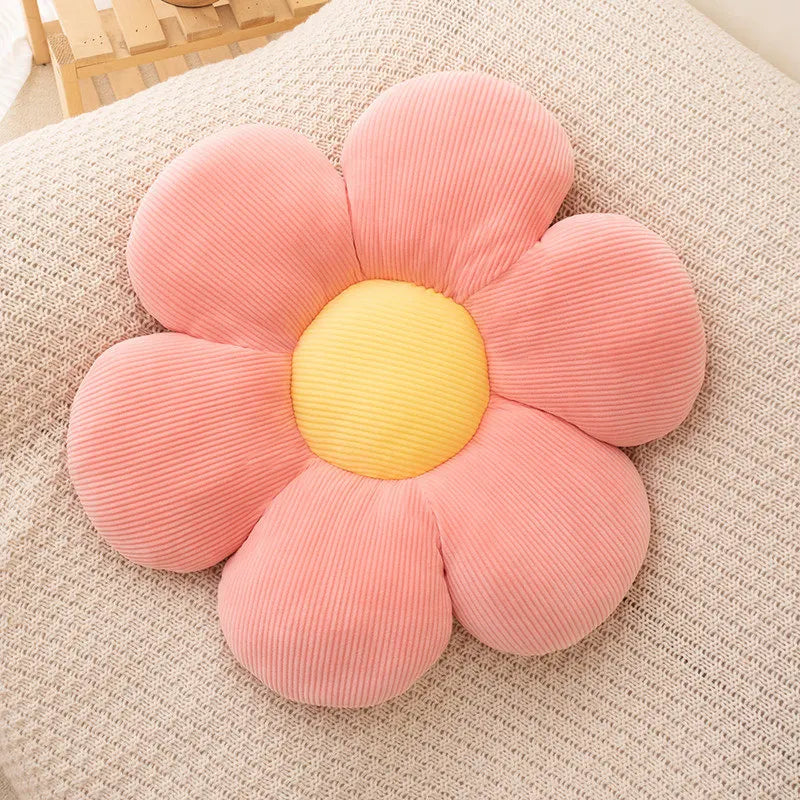 Cojín de flor de peluche suave para decorar el hogar