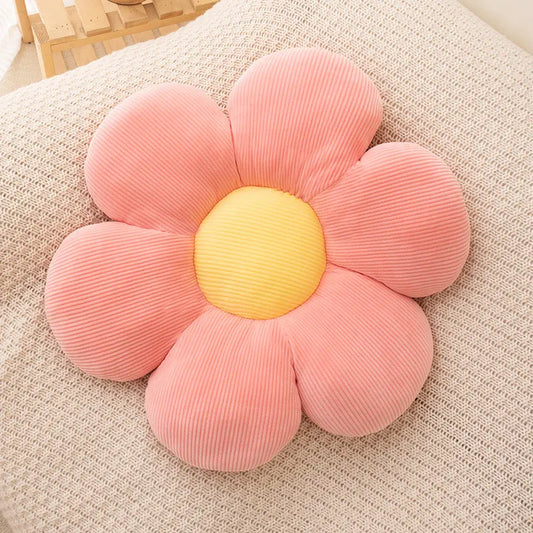 Cojín de flor de peluche suave para decorar el hogar