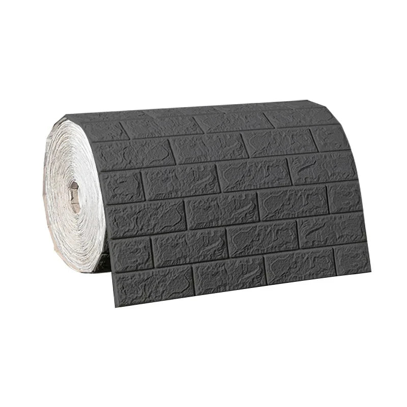 Papel pintado adhesivo 3D efecto ladrillo impermeable