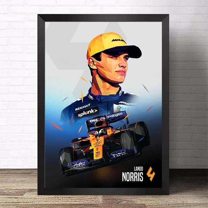 Póster decorativo de Ayrton Senna estilo graffiti racing