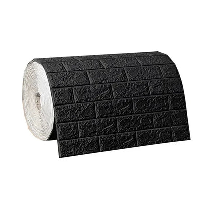 Papel pintado adhesivo 3D efecto ladrillo impermeable