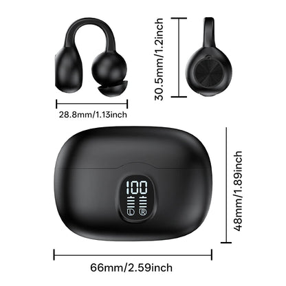 Auriculares inalámbricos K80 OWS con micrófono, graves y pantalla digital