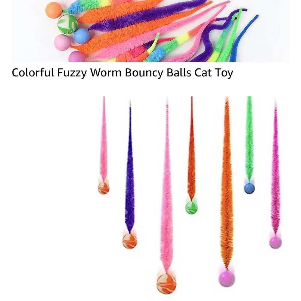 Juguete interactivo elástico para gatos con pelota saltarina