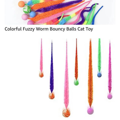 Juguete interactivo elástico para gatos con pelota saltarina