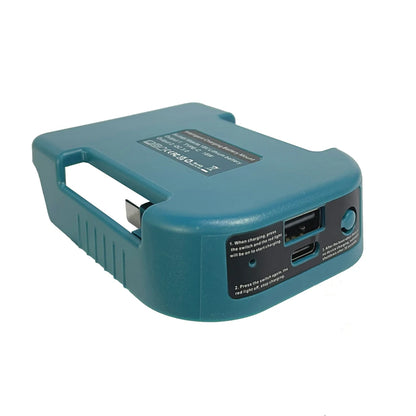 Soporte adaptador USB y USB-C para baterías Makita 18V/40V