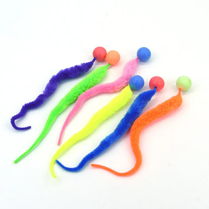 Juguete interactivo elástico para gatos con pelota saltarina