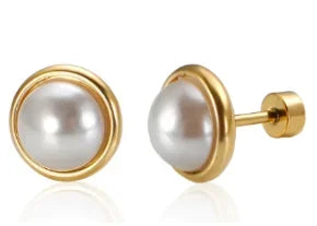Shiny Zircon pendientes de aro para mujer Trendy Golden acero inoxidable Circle orejaring