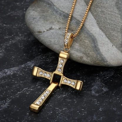 Crystal Jesus; Men's pendant necklace; regalo; joyería