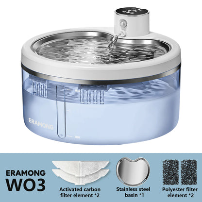 Fuente automática inalámbrica para gatos – 2,5 L con sensor inteligente y 3 modos de flujo