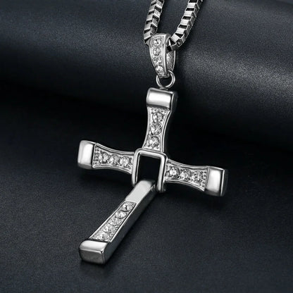 Crystal Jesus; Men's pendant necklace; regalo; joyería