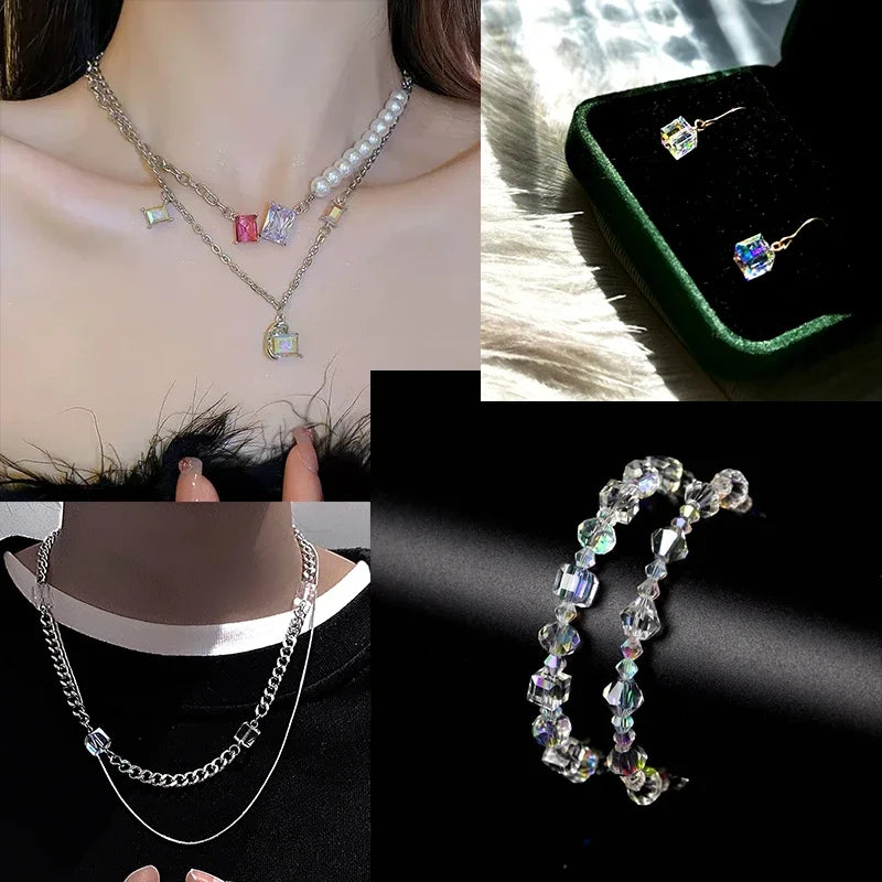 Cuentas de cristal AB para pulseras, pendientes y collares DIY