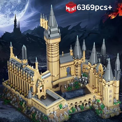Castillo medieval creativo con microbloques de construcción