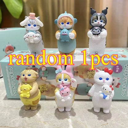 Caja sorpresa de gatitos kawaii – figuras decorativas coleccionables