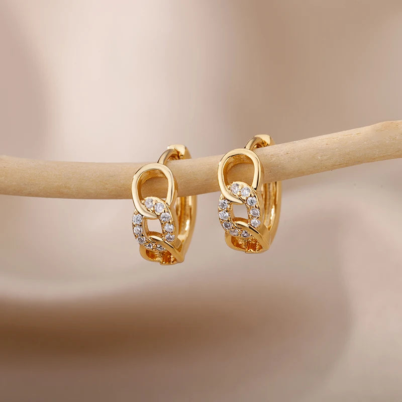 Pendientes aro con estrella de circonita en acero inoxidable
