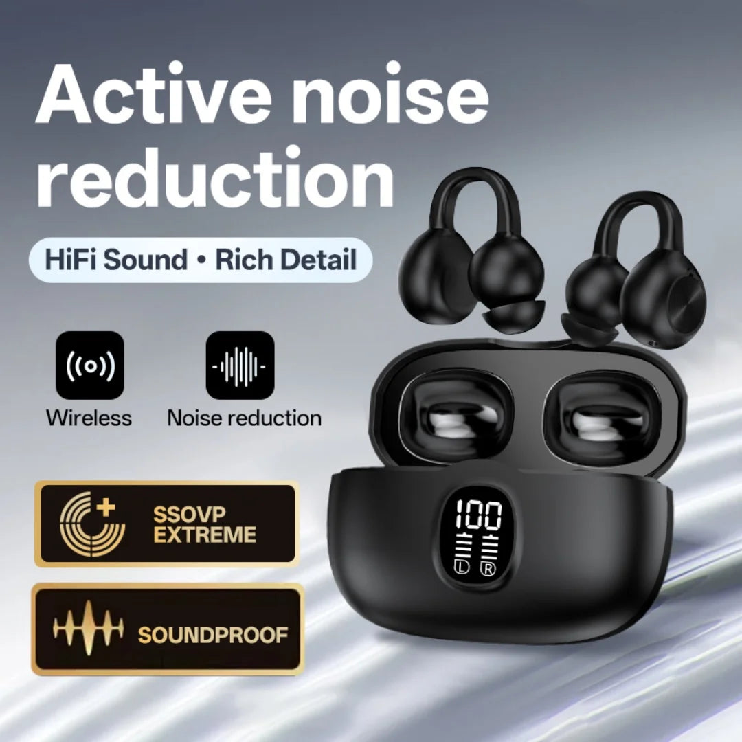 Auriculares inalámbricos K80 OWS con micrófono, graves y pantalla digital