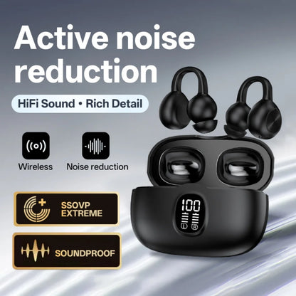 Auriculares inalámbricos K80 OWS con micrófono, graves y pantalla digital