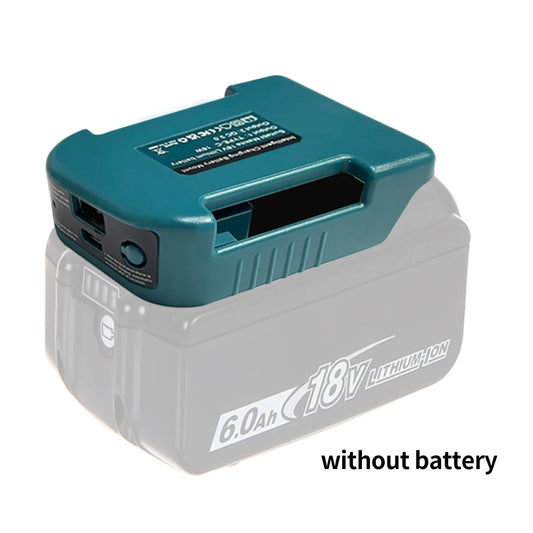Soporte adaptador USB y USB-C para baterías Makita 18V/40V