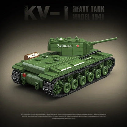 Tanque militar de bloques de construcción – modelo histórico DIY