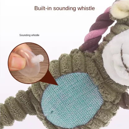 Juguete de peluche resistente con sonido para perros y cachorros