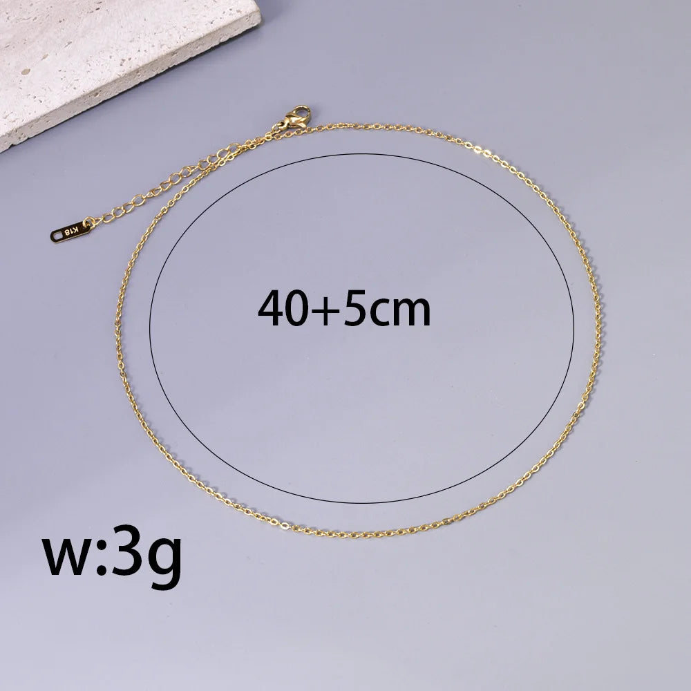 L22 Hersteller Großhandel polierte Kreuzkette, Edelstahl Roségold Schmuck, 18k