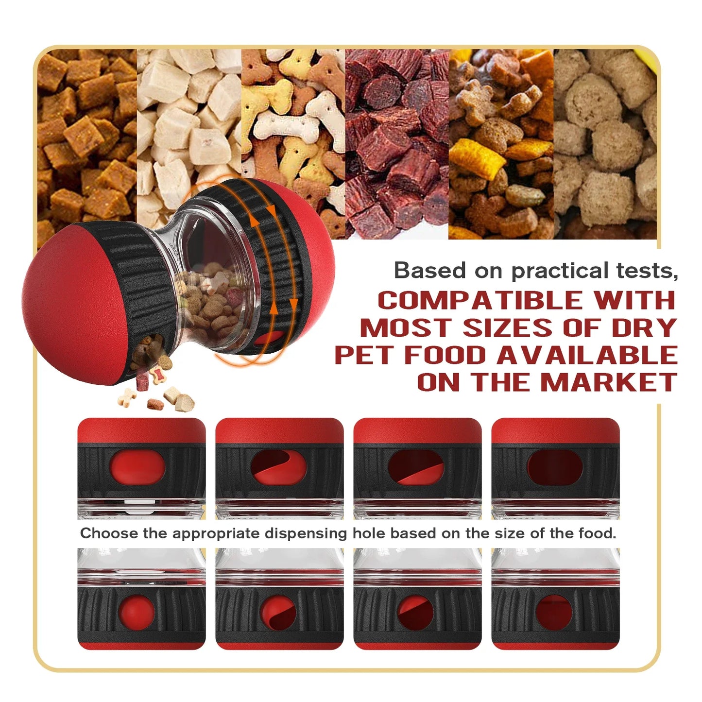 Juguete interactivo IQ para perros y gatos con bola dispensadora
