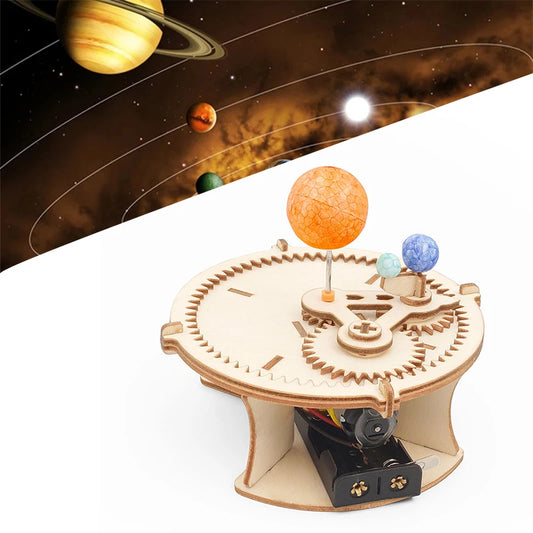 Puzzle educativo STEM del sistema solar en madera