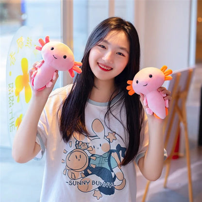 Peluche de ajolote kawaii suave – cojín decorativo para regalo