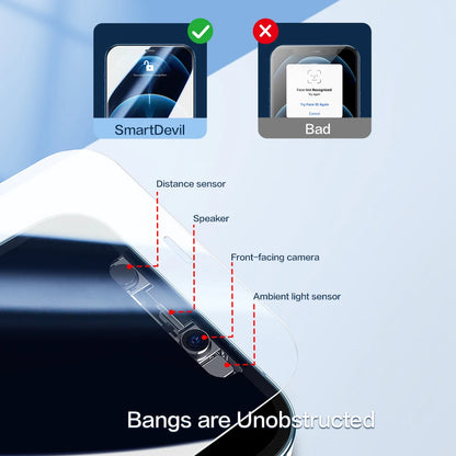Protector de pantalla SmartDevil de cristal templado para iPhone