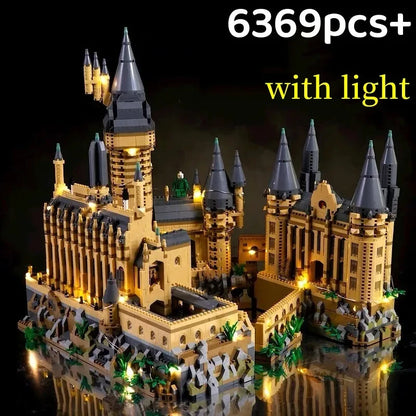 Castillo medieval creativo con microbloques de construcción