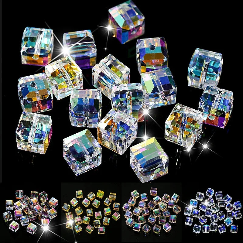 Cuentas de cristal AB para pulseras, pendientes y collares DIY