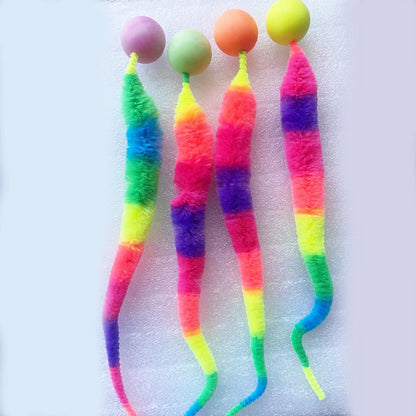 Juguete interactivo elástico para gatos con pelota saltarina
