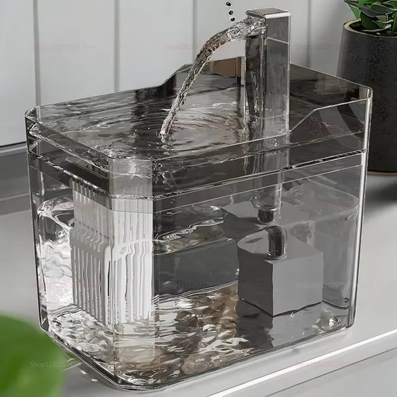 Fuente automática de agua para gatos y perros pequeños – 1,5 L con filtro y conexión USB