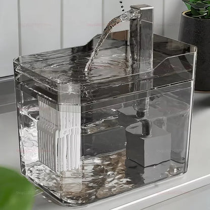 Fuente automática de agua para gatos y perros pequeños – 1,5 L con filtro y conexión USB