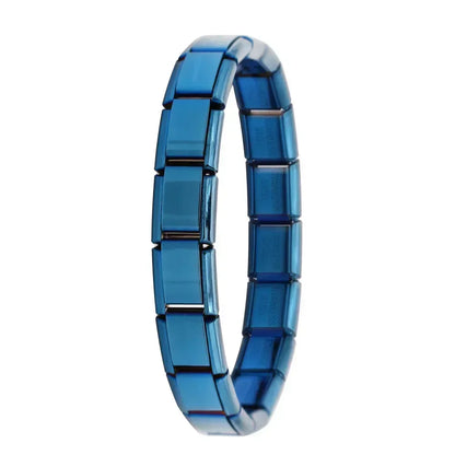 Pulsera elástica de acero inoxidable estilo italiano para mujer