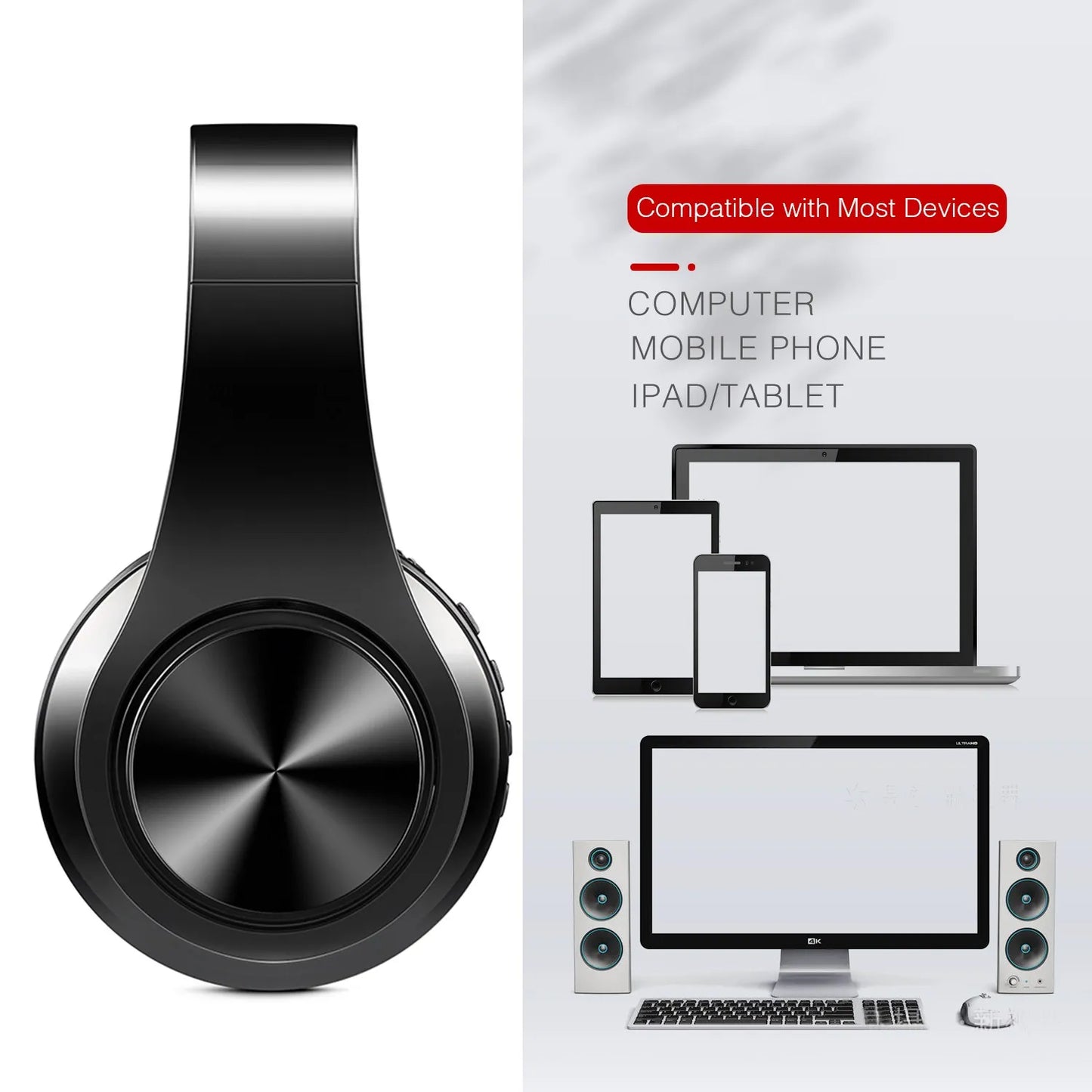 Auriculares inalámbricos K80 OWS con micrófono, graves y pantalla digital